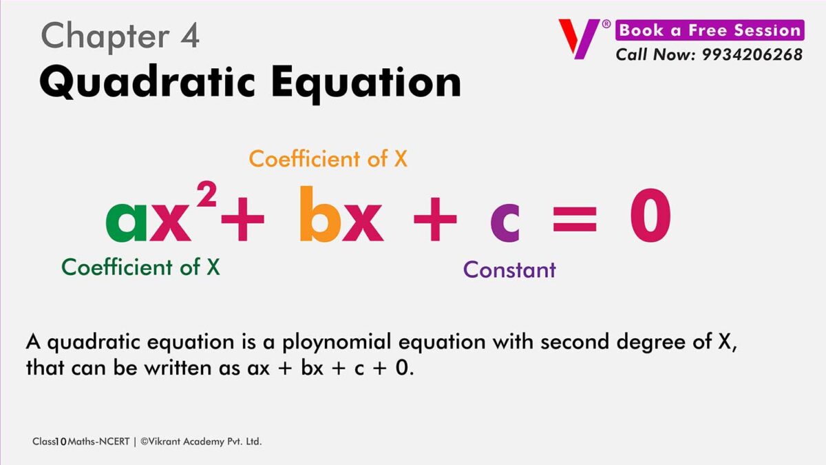 Class 10 Ncert chapter four Quadratic Equation