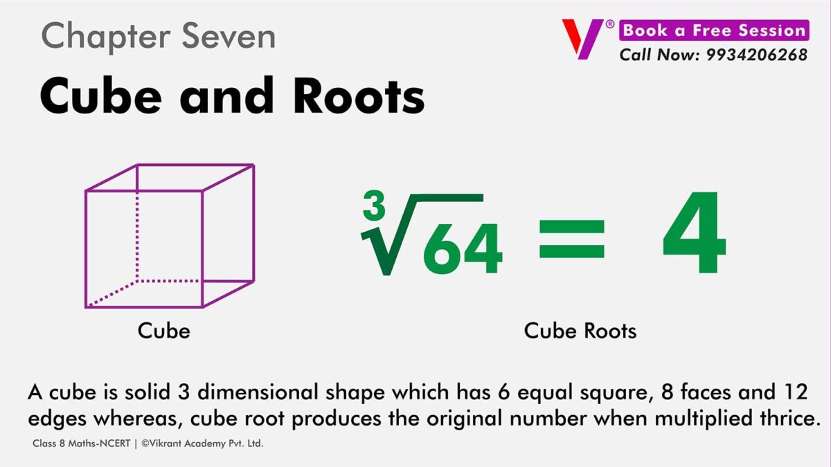 Class 8 Ncert chapter Seven Cube and Roots